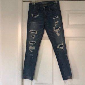 AE Super Stretchy Ripped Jeans